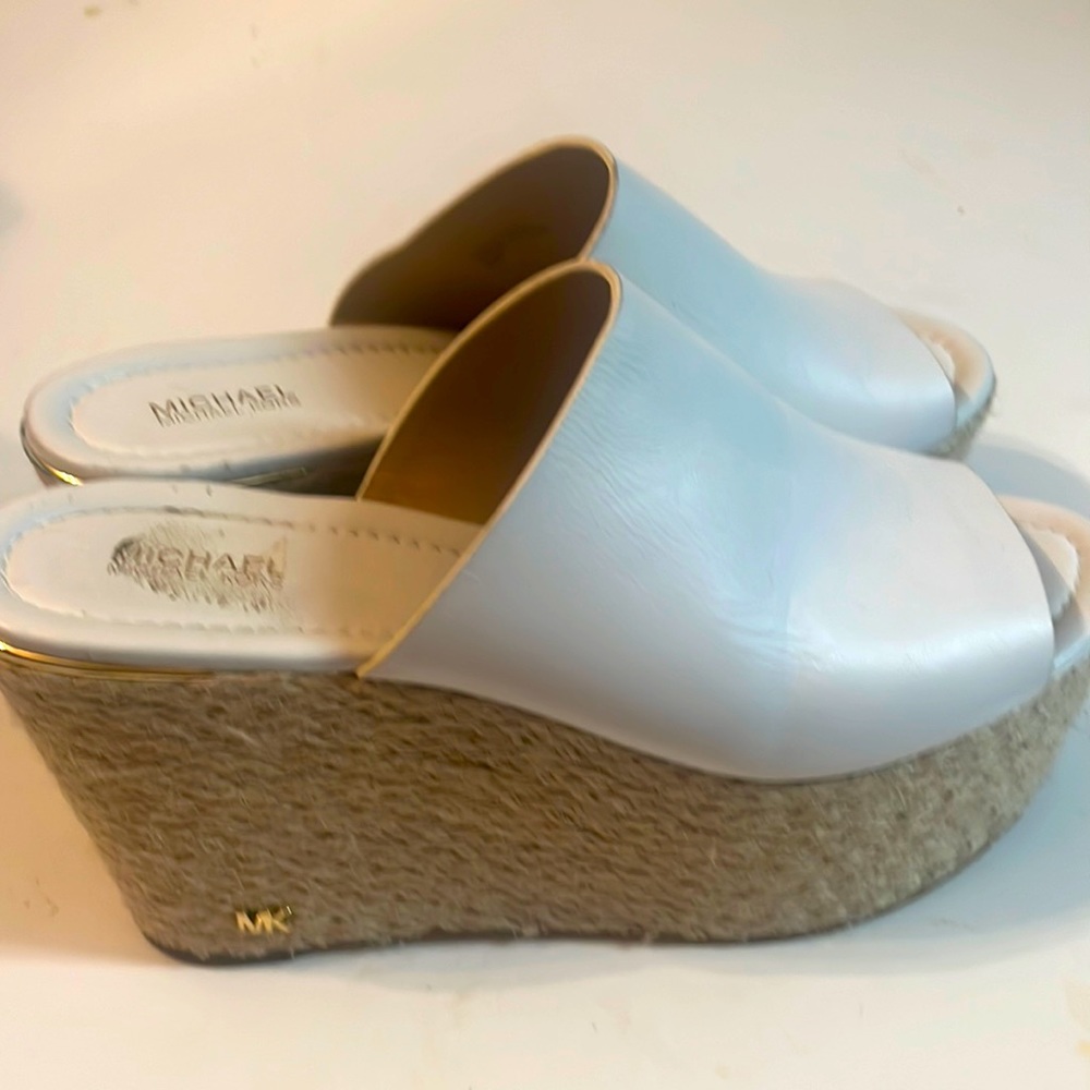 MICHAEL Michael Kors White Wedge Mules - Picture 5 of 10